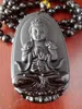 Buddha Pendant Natural obsidian Vintage Necklace Black Buddha Head Pendant For women&men Jade Jewelry