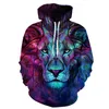 hoodie sweatshirt clothing 3D Print vetements fashion hoodies Animal Wolf Lion tracksuit men hooded coat Thin pullover O9R6