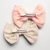 10 pièces nouveau bébé corée Style princesse pinces à cheveux belle 10 cm gaze arcs bébé enfants épingle à cheveux avec mini étoiles bandeaux blancs bandeaux pêche