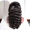 Glueless Human Hair Full Lace Wig Mongolian Indian Peruvian Malaysiska Brasilianska Front Lace Paryker Blekt Knots Deep Curl Paryker Med Baby Hår