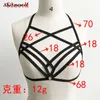 Intimo donna sexy Reggiseno gotico Cinghie per imbracatura Goth Cage Reggiseno Reggicalze Cintura regolabile Bondage Lingerie Reggiseno erotico top4944394