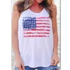 Partihandel-Nya Sommar Sexiga Kvinnor Ärmlös Toppar Amerikanska USA Flagga Skriv ut Stripes Bow-knot Tank Top För Kvinna Blus Västskjorta O Neck Y3