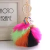 Hair Ball Unicorn подвеска гальванического сплава зверь пони ключевой кольцо KR365 Список брелок Mix Заказать 20 штук