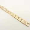 Chaîne de bracelet de poignet pour hommes remplie d'or 9K de zircone cubique de rangée claire incrustée