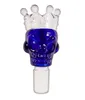 Formax420 18/19mm Blue Glass Crown Bowl Herb Holder 5 Gratis skärmar Gratis frakt