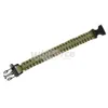 3 kolory Paracord Parachute Cord Awaryjna Bransoletka przetrwania z gwizdkiem klamra oliwna Greenblackkhaki1629265