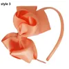 Baby girls Solid Hairband Grosgrain Ribbon Hair Bows Two Layer Hairbow Mujeres Moda diadema Accesorios para el cabello 30pcs /