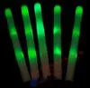 10PK 18 "LED-ljus upp skumbatons mångfärgad byte av rave baton party wand