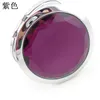 7cm Folding Compact Mirror With Crystal Metal Pocket Mirror For Wedding Gift Portable Home Office Use Makeup Mirror