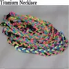 Halsketten 2016 Baseball Sport Titan 3 Seil geflochten Tornado Sport Kragen Halskette 5000 Farben, 22