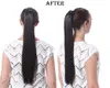 Cola de Caballo Cabello Humanitko Naturalne Human Włosy Ponytail Extension # 1 Klips w Ludzkich Hair Extensions Brazylijski Ponytail Ludzki włosy 140g