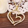 Hot sale brand new 24k 18k yellow gold heart Pendant Necklaces jewelry GN584 hot sale Free shipping fashion gemstone crystal necklac