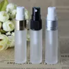 Glass Spray Perfume Bottles 10ml Frosted Sample Cosmetics Makeup Tube with Gold Silver Black Lids