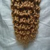 Brazilian Kinky Curly Hair Weave Bundles Honey Blonde Weave Hair 100g Honey Blond Brazilian Hair Weave