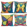 Novo Estilo de Plantas Padrão de Animais Travesseiro cobre Borboleta Projeto Capas de Almofada Borboleta Fronha Home Decor Borboleta Capas de Almofada