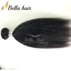 Brazilian Virgin Hair Kinky Straight Hair Extensions Weave Weft 8-34 3PPCS/Lot Natural Black Color