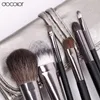 Free Shipping Docolor Make Up Brushes 6pcs/Set High Quality with Leather Case Powder Foundation Eyeshadow Eyebrow Lip Brushes