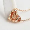 2016 summer fashion heart pendant necklace for women,18k rose gold filled jewelry ,Gold Plated chains necklaces