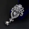 Diamons Crystal Crown Drop Brooches Pins Corsage Scarf Clips Engagement Wedding Brooch for women Men Fashion jewelry will and sandy gift