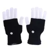 Party LED Rave Gloves Mitts Flashing Finger Lighting Glove LED Colorful 7 Colors Light Show Black & White