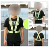 New High Visibility Elastic Chaleco Reflectante Reflective Safety Vest Belt Strap for Outdoor Night Work Running Walking Cycling