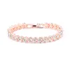 Luxe kristal Tennis armband Voor Vrouwen Bling Wit Strass Goud Zilver Rose Goud kettingen Bangle Mode bruiloft Sieraden Gift