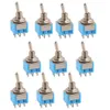 Hot Sale Mini Blue MTS-203 6-Pin DPDT ON-OFF-ON Toggle Switch 6A 125V AC B00280