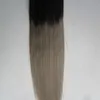 10"-26" 100g 7a Silbergraue Bandverlängerung Ombre Graue Haarverlängerungen Mikroring-Echthaarverlängerungen Brasilianisches Remy-Jungfrau-Haar Glatt