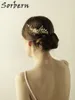 Sorbern Guld / Silver Hair Comb Bridal Tiara Bröllop Hår Tillbehör Bridal Hair Combs Headbands Headpiece Ornament Party Head Smycken