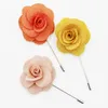 Pins Brooches Lapel Flower Mens Womens Camellia Handmade Boutonniere Stick Brooch Pin Jewelry Dress Accessories Breastpin DIY Fibula Fibule