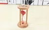 Moda 3mins Drewniana Rama Sandglass Piasek Szkło Klepsydra Czas Counter Count Down Home Kitchen Timer Zegar Dekoracji Prezent Wen4730