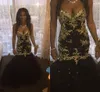 2K17 Black and Gold Sweetheart Prom Dresses 2016 New Mermaid Crystal Beaded Lace Appliqued Corset Evening Dress Long Plus Size Party Gowns