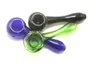 CSYC Y072 Smoking Pipe About 10.5cm Length Spoon Glass Pipes Tobacco Dry Herb Full Color