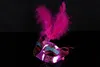 LED Butterfly Masks Sequined Party Mask Halloween Led Party Mask Adult Kids Venetian Luminous Fluff Mask Christmas Flash Masquerade Masks