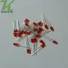 1000 Stück 3 mm rote diffuse LED-Lichtlampe, emittierende Diode, neblige, ultrahelle Perle, Plug-in-DIY-Kit, Übungs-Weitwinkel