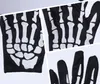 Siyah Kafatası Cadılar Bayramı Noel İskelet hayalet pençe eldiven Klasik İskelet Beş Finge eldiven sahne kostümleri cosplay parti için dekorasyon