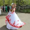 Pageant Dresses Girls Ball Gown Formal Kids Bridesmaid Princess Party Prom Dresses Embroidery Strapless Backless Floor Length Even3650142