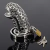 Il dispositivo del serpente punte di metallo in acciaio inossidabile gabbia per cazzi cintura anello per cazzi giocattoli del sesso prodotti del sesso bondage3474876