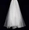 Superbe nouveau voile de mariée court en tulle doux voiles de mariée avec des perles exquises pas cher accessoire de mariée ivoire de haute qualité4923986