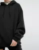 Plus storlek 4xl 5xl höst vinter amerika europa solida lösa kvinnor vanliga hoodies sweatshirts pullover batwing ärm sport hooded jacka