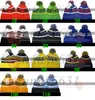 10pcs brand new christmas winter man boy Football woolen beanie hat ladies letter cap woman keep warm hats fashion stripe cap 11colors