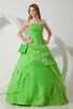 платье quinceanera green