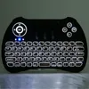 ワイヤレスバックライトキーボードH9フライエアマウスマルチメディアリモートコントロールタッチパッドハンドヘルドQWERTY Android TVボックス用ブラックライト付き