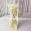 35cm * 200cm 3D Taffetas Chiavari Chaise Ceinture 20 PCS Beaucoup Livraison Gratuite (Forme Feuille Feuille Violet Wafer) 2 Style Peut être Choisir