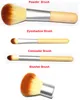 Professional 4pcs Bamboo Handle Makeup Brushes Set Cosmetic Kit Powder Eyebrow Blush Make Up Brushes Styling tools Face Care