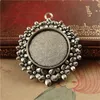 BOYUTE 10Pcs Round 25mm Cabochon Tray Wholesale Vintage Style Antique Bronze Silver Plated Blank Pendant Base Jewelry Findings & Components