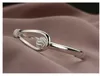 Women plated silver Bracelet Cuff Bangle Hand Chain Fashion Jewelry