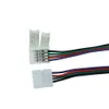 20 pièces/lot 10mm 4pin RGB led connecteur fil double jack fils pour connecter 5050 RGBw led bande aux bandes livraison gratuite D3.0