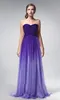 Ombre Purple Cheap A Line Long Bridesmaid Dresses Sweetheart Backless Sleeveless Ruched Cheap Bridesmaids Gowns Custom Made Girls 294S