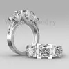 Vecalon Handmade мода кольцо свадебное кольцо для женщин 6CT CZ с алмазным кольцом 925 стерлингового серебра женское обручальное кольцо